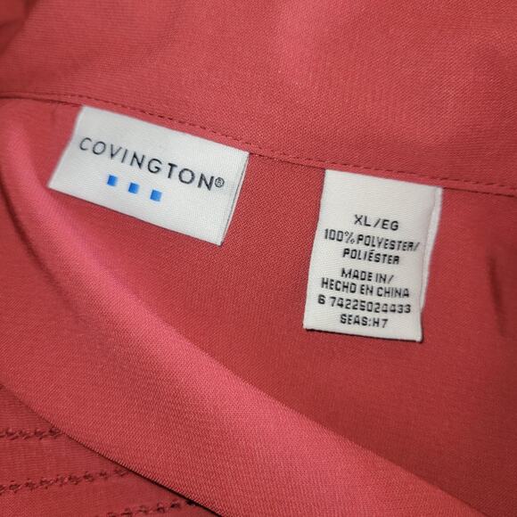 Covington Red Button Up Shirt, XL - Picture 4 of 4